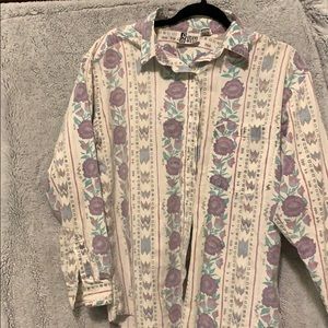 Vintage Southwestern pastel button shirt